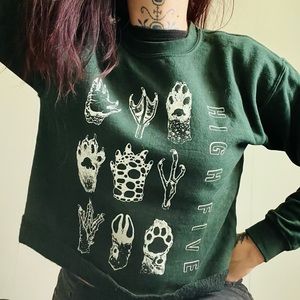 High Five Animal Lover Paw Crop Sweatshirt